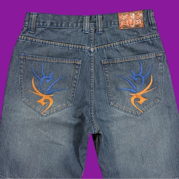 Y2K Jungy Style Blue Jeans - Picture 3 of 4